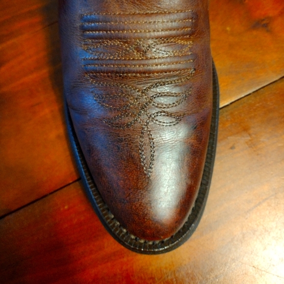 Laredo Women's Maddie Embroidered Round Toe Pull On Leather Boots - Picture 7 of 8